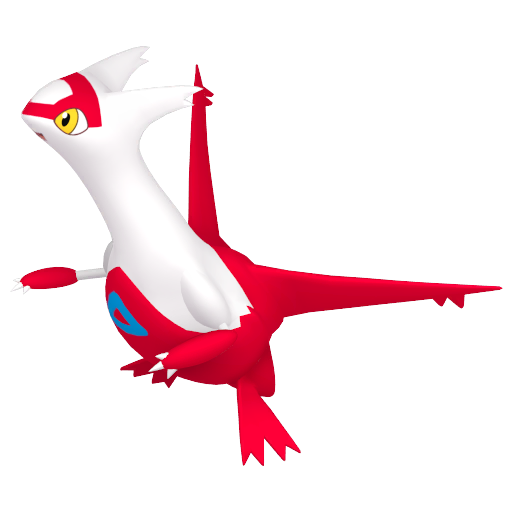 Authentic Latias game render flying in the Eon sky arena