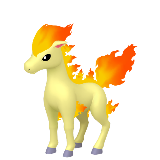 Ponyta in an ember ridge battle arena