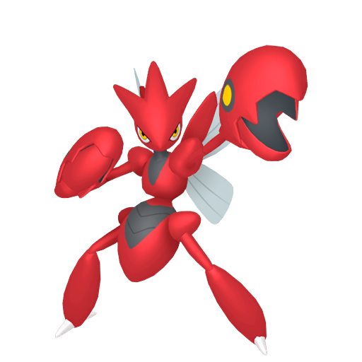 Authentic Scizor game render in the Iron Hive arena