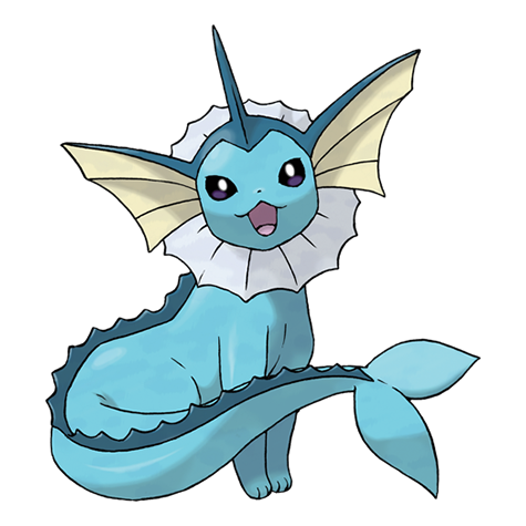 Vaporeon ready in a stylized battle arena